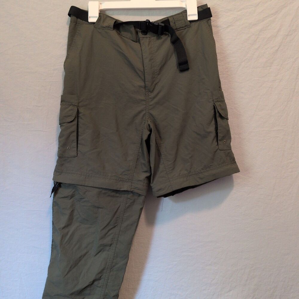 Magellan Outdoors Mens M Army Green Waterproof Convertible Pant Shorts